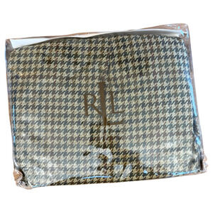 Ralph Lauren Edgefield Check TWIN Bedskirt Olive Houndstooth Rare NWT Sealed New